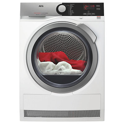 AEG T7DEE835R Heat Pump Tumble Dryer, 8kg Load, A+ Energy Rating, White AEG T7DEE835R Heat Pump Tumble Dryer, 8kg Load, A+ Energy Rating, White
